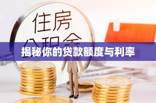 广灵揭秘你的贷款额度与利率
